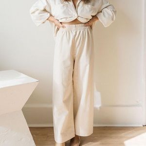 Harly Jae Natural Linen Wide Leg Pants